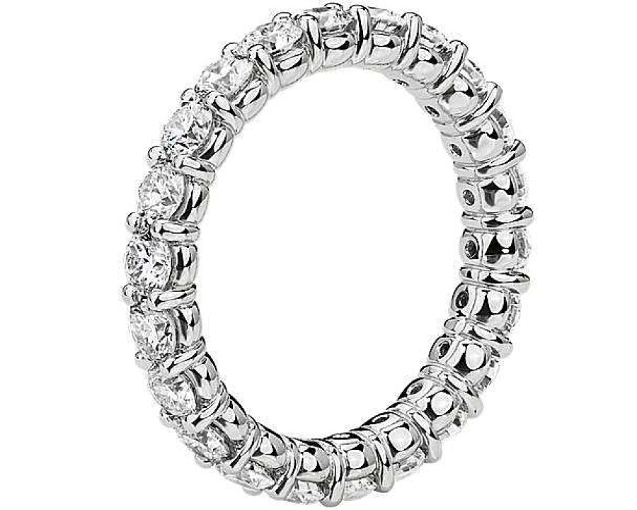 Women'S Rings | Blue Nile Comfort Fit Round Brilliant Diamond Eternity Ring In Platinum (2 Ct. Tw.)