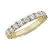 Women'S Rings | Blue Nile French Pav Diamond Eternity Ring In 14K Yellow Gold (1 1/2 Ct. Tw.)