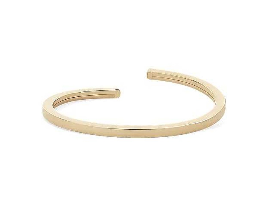 Bracelets | Blue Nile Flexible Cuff In 14K Yellow Gold (4Mm)