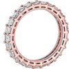 Women'S Rings | Blue Nile Cushion Cut Diamond Eternity Ring In 14K Rose Gold (2 Ct. Tw.)