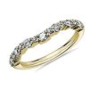 Women'S Rings | Blue Nile Crescendo Curved Diamond Wedding Ring In 14K Yellow Gold (1/2 Ct. Tw.)