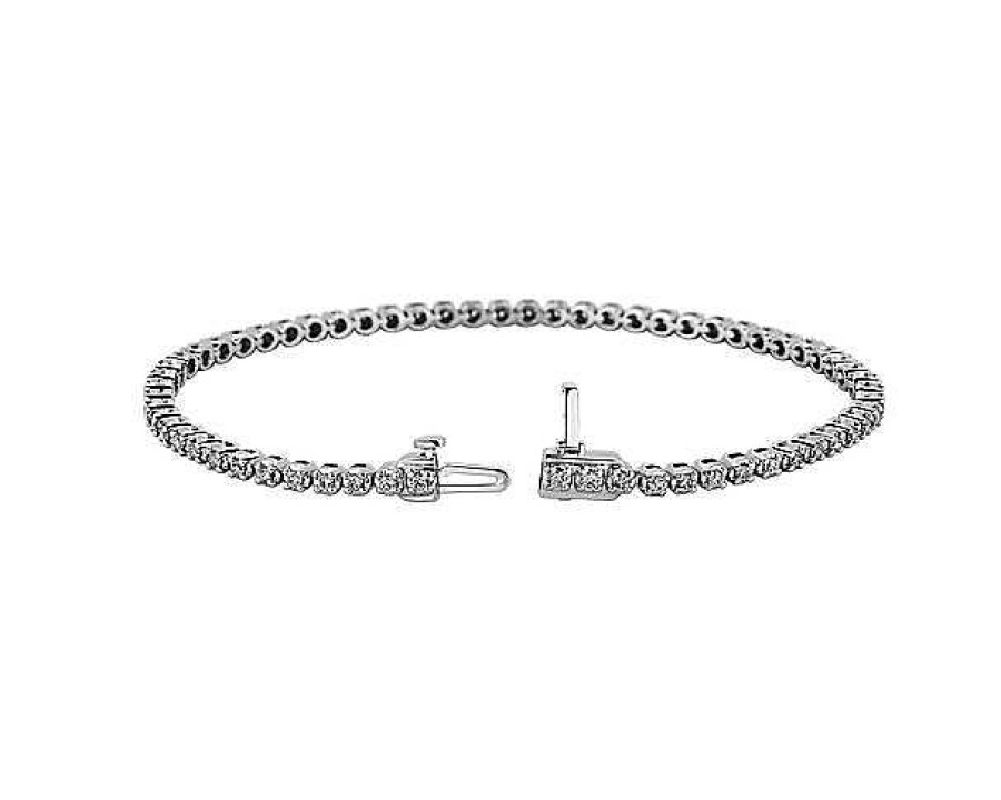 Bracelets | Blue Nile Lab Grown Diamond Tennis Bracelet In 14K White Gold (1 Ct. Tw.)