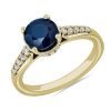 Rings | Blue Nile Sapphire And Diamond Ring In 14K Yellow Gold