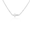 Necklaces | Blue Nile 18" Sideways Cross Necklace In 14K White Gold (1.2 Mm)