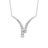 Necklaces | Blue Nile Diamond "V" Necklace In 14K White Gold (1 Ct. Tw.)