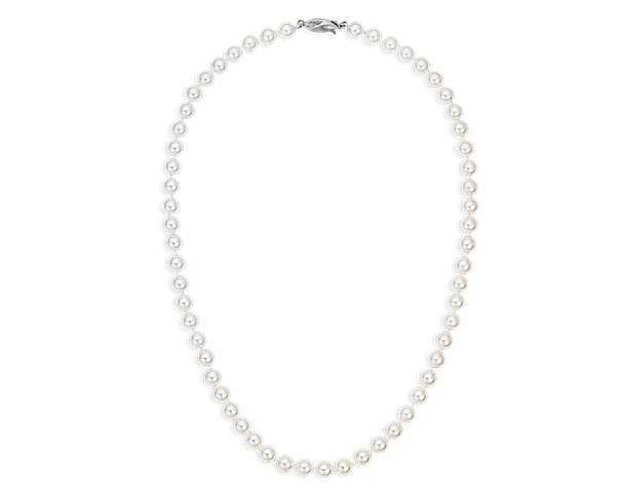 Necklaces | Blue Nile 20" Classic Akoya Cultured Pearl Strand Necklace In 18K White Gold (6.5-7.0Mm)