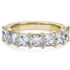 Women'S Rings | Blue Nile Seven Stone Princess Lab Grown Diamond Ring In 14K Yellow Gold (3 Ct. Tw.)