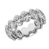 Women'S Rings | Blue Nile Lab Grown Diamond Oval Cut Eternity Ring In Platinum (8 Ct. Tw.)