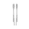 Earrings | Blue Nile Diamond Hoops W/ Double Diamond Drop Earrings In 14K White Gold (1/6 Ct. Tw.)