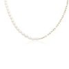 Necklaces | Blue Nile Freshwater Pearl And Paperclip Chain Half-And-Half Necklace In 14K Yellow Gold