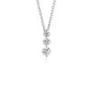 Necklaces | Blue Nile Three-Stone Drop Diamond Pendant In 14K White Gold (1/2 Ct. Tw.)