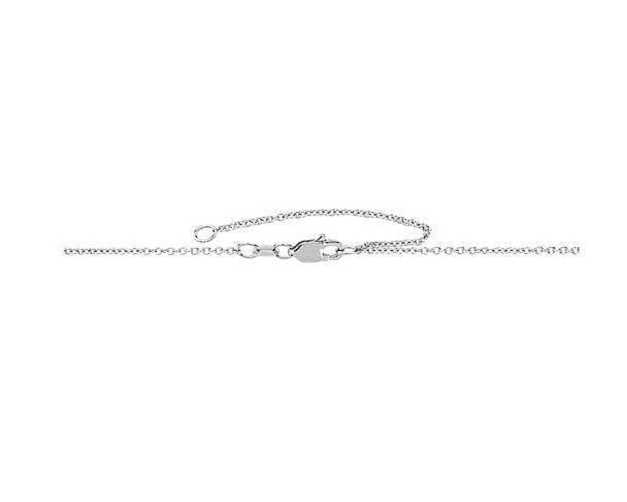 Necklaces | Blue Nile Diamond Halo Drop Pendant In 14K White Gold (1/4 Ct. Tw.)