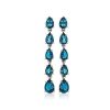 Earrings | Blue Nile Pear Shaped London Blue Topaz Drop Earrings In Sterling Silver