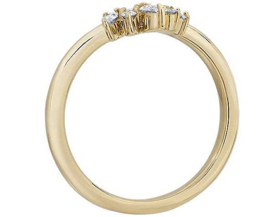 Rings | Blue Nile Curved Crown Stackable Ring In 14K Yellow Gold (1/4 Ct. Tw.)