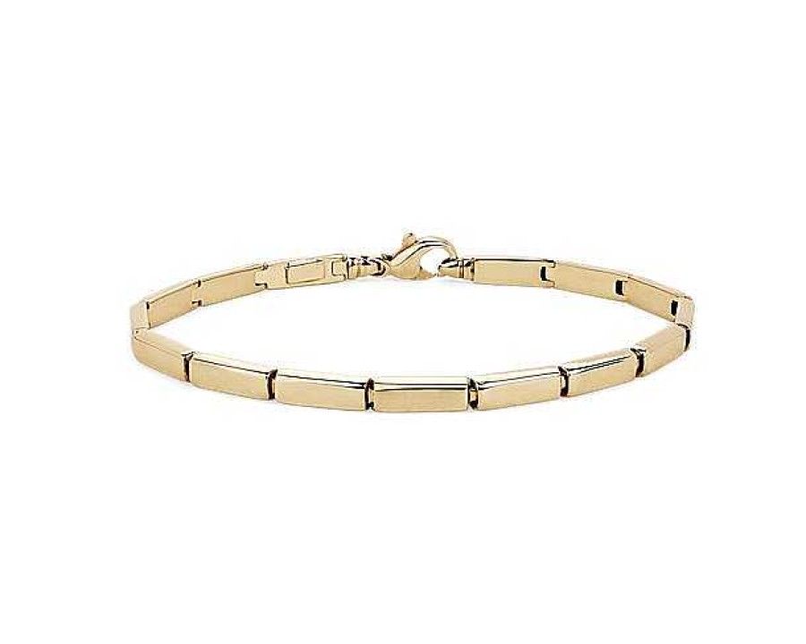 Bracelets | Blue Nile 7.5" Baguette Bracelet In 14K Yellow Gold (4 Mm)