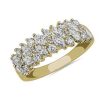 Women'S Rings | Blue Nile Romantic Diagonal Marquise Layered Diamond Ring In 14K Yellow Gold (1 Ct. Tw.)