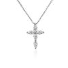 Necklaces | Blue Nile Marquise Diamond Cross Necklace In 14K White Gold (3/4 Ct. Tw.)