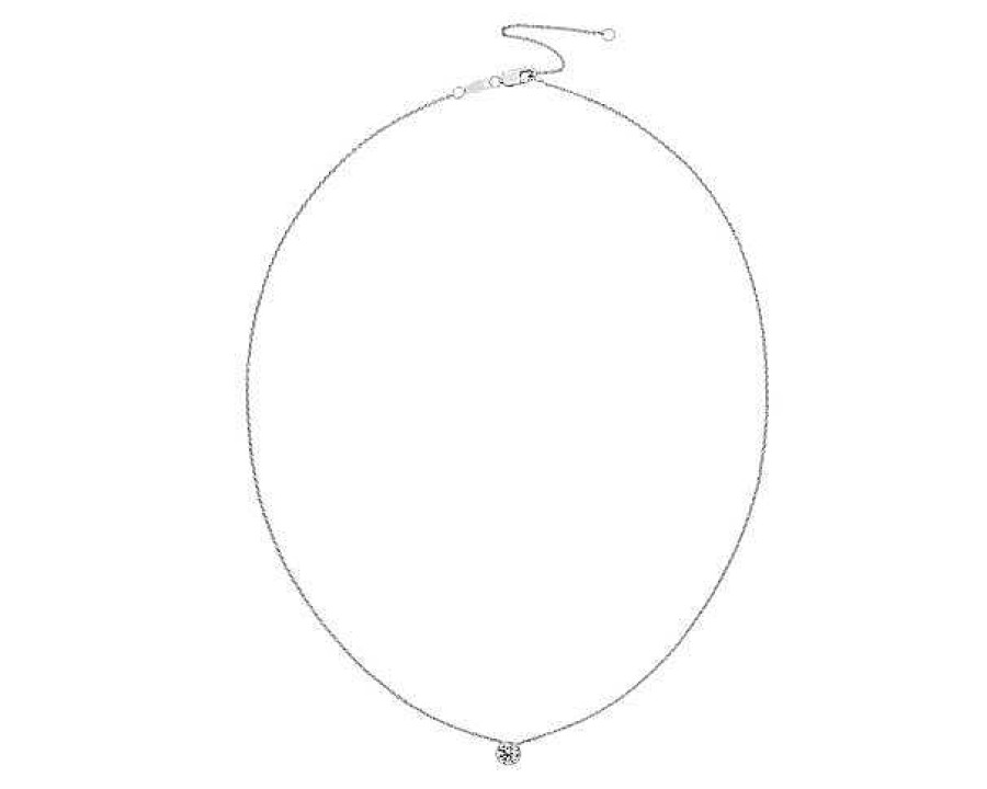 Necklaces | Blue Nile Floating Diamond Pendant In 14K White Gold (1/2 Ct. Tw.)