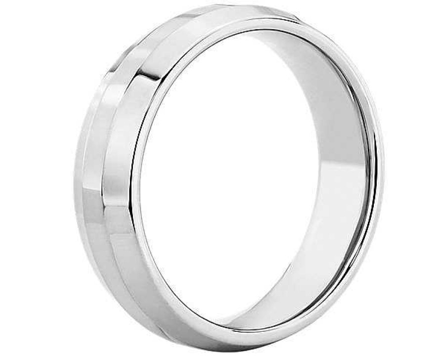 Rings | Blue Nile Zac Zac Posen Modern Beveled Edge Plain Ring In 14K White Gold (6Mm)