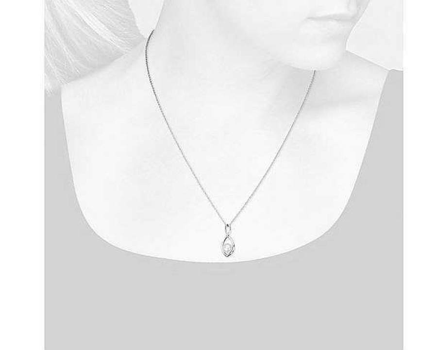 Necklaces | Blue Nile Freshwater Cultured Pearl Twisted Teardrop Pendant In Sterling Silver (6.5Mm)