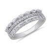 Rings | Blue Nile 3 Row Stacking Ring In Platinum (3/4 Ct. Tw.)