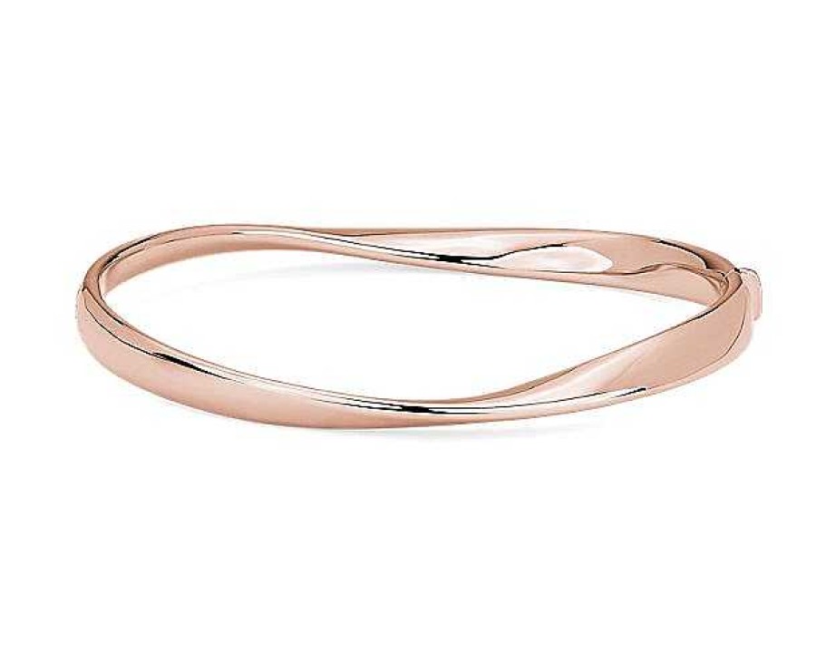 Bracelets | Blue Nile Twist Bangle In 14K Italian Rose Gold