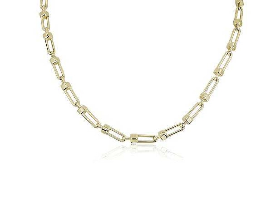 Necklaces | Blue Nile 18.5" Mixed Links Necklace In 14K Yellow Gold (4.9Mm)