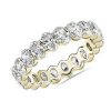 Women'S Rings | Blue Nile Oval Cut Diamond Eternity Ring In 14K Yellow Gold (4 Ct. Tw.)