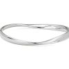 Bracelets | Blue Nile Twist Bangle In 14K Italian White Gold