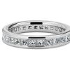 Women'S Rings | Blue Nile Channel Set Princess Diamond Eternity Ring In 18K White Gold (2 Ct. Tw.)