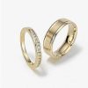 Rings | Blue Nile Brushed Inlay Wedding Ring In 18K Yellow Gold (6Mm)