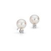 Earrings | Blue Nile Premier Akoya Cultured Pearl And Diamond Stud Earrings In 18K White Gold (8.0-8.5Mm)