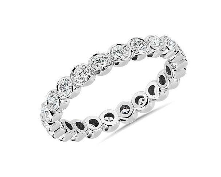 Women'S Rings | Blue Nile Bezel-Set Diamond Eternity Ring In 14K White Gold (1 Ct. Tw.)