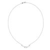 Necklaces | Blue Nile Freshwater Pearl Leaf Bar Necklace In Sterling Silver