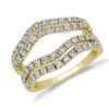 Women'S Rings | Blue Nile Curved Two Row Pav Diamond Ring Insert In 14K Yellow Gold (1 Ct. Tw.)