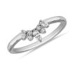 Rings | Blue Nile Curved Crown Stackable Ring In 18K White Gold (1/4 Ct. Tw.)