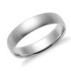 Men'S Rings | Blue Nile Matte Mid-Weight Comfort Fit Wedding Ring In 14K White Gold (5Mm)