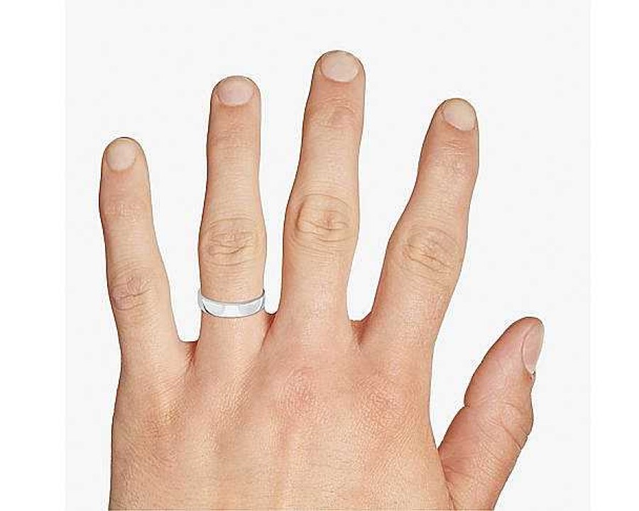 Men'S Rings | Blue Nile Skyline Comfort Fit Wedding Ring In Platinum (5Mm)