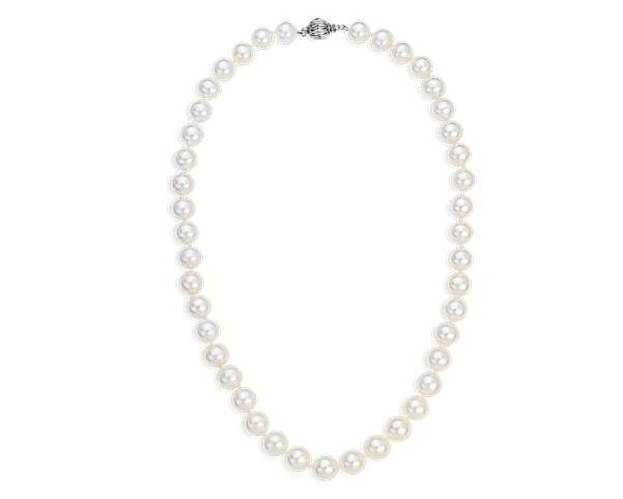 Necklaces | Blue Nile Freshwater Cultured Pearl Strand Necklace In 14K White Gold (9.5-10.5Mm)