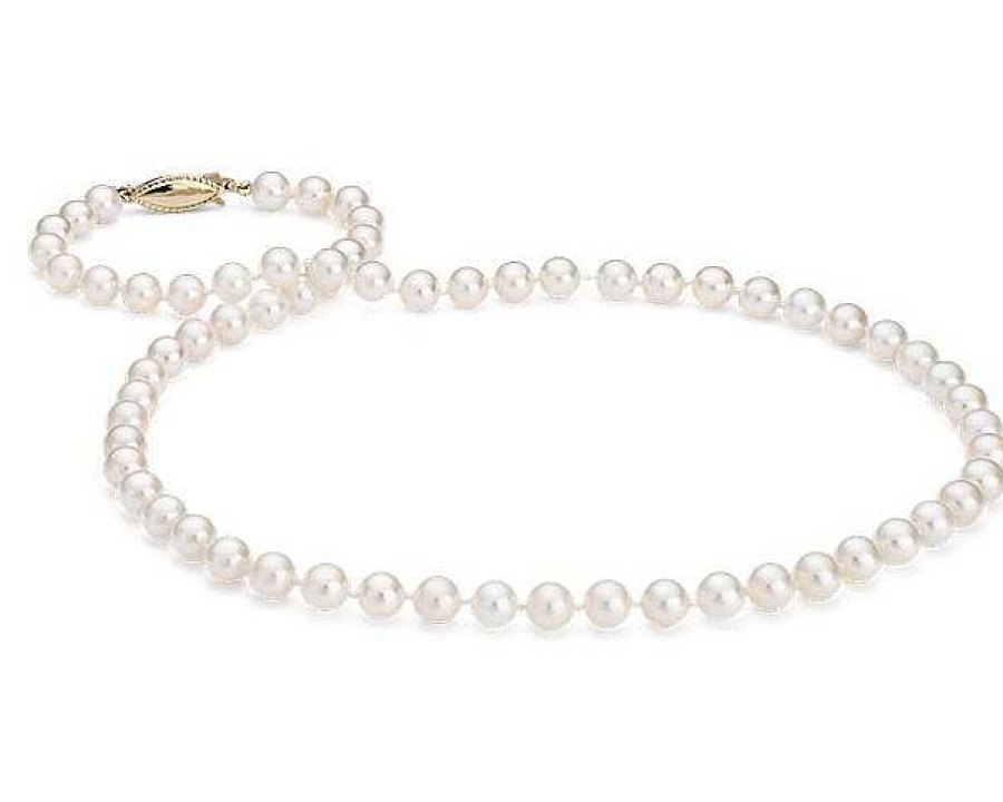 Necklaces | Blue Nile 18" Freshwater Cultured Pearl Strand With 14K Yellow Gold (6-6.5Mm)