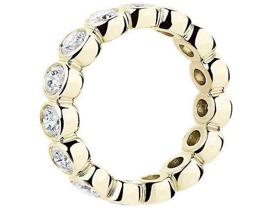 Women'S Rings | Blue Nile Bezel-Set Diamond Eternity Ring In 14K Yellow Gold (2 Ct. Tw.)