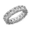 Women'S Rings | Blue Nile Lab Grown Diamond Emerald Cut Eternity Ring In Platinum (8 Ct. Tw.)