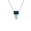 Necklaces | Blue Nile London Blue Topaz And Blue Topaz Tonal Fancy Cut Pendant In 14K White Gold