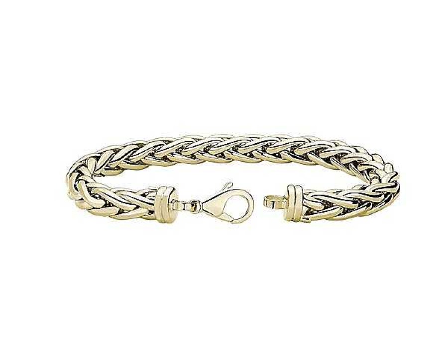 Bracelets | Blue Nile 8" Woven Bracelet In 14K Yellow Gold (8 Mm)