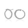 Earrings | Blue Nile Diamond Open Swirl Hoop Earrings In 14K White Gold (1 Ct. Tw.)