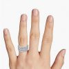 Rings | Blue Nile Lab Grown Five Row Pave Diamond Ring In 14K White Gold (3.5 Ct. Tw.)