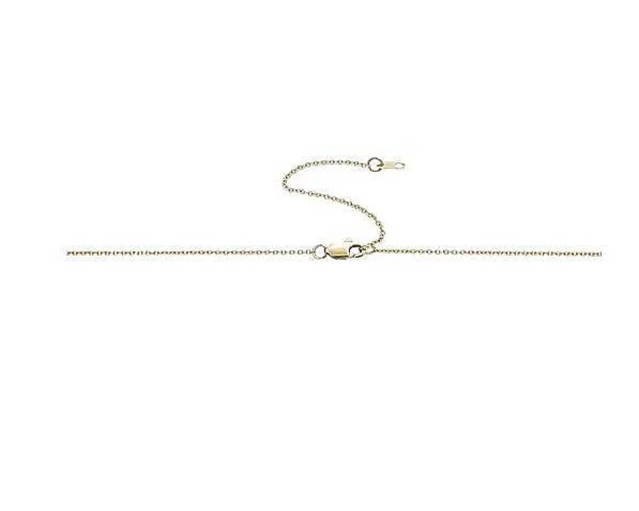 Necklaces | Blue Nile 18" Petite Dog Tag Necklace In 14K Yellow Gold (1 Mm)