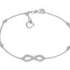 Bracelets | Blue Nile Diamond Station And Infinity Bracelet In 14K White Gold (1/4 Ct. Tw.)