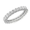 Women'S Rings | Blue Nile Lab Grown Diamond Cushion Cut Eternity Ring In 14K White Gold (2 Ct. Tw.)