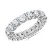 Women'S Rings | Blue Nile Luxe Diamond Eternity Ring With Pav Profile In 14K White Gold (3 1/2 Ct. Tw.)